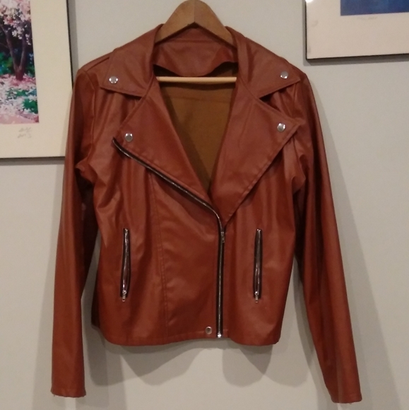 SHEIN Jackets & Blazers - 💙Shein large thin pleather jacket